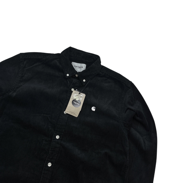 Carhartt WIP Black Corduroy Buttoned Overshirt - Small & Medium