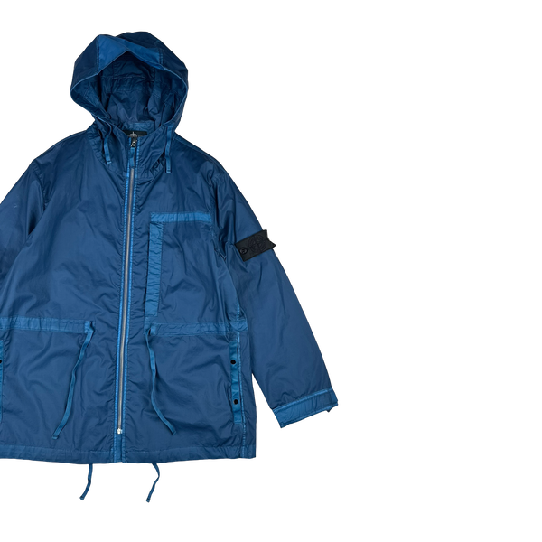 Stone Island Shadow Project Blue Mussola Gommata Parka Cobalt - Large