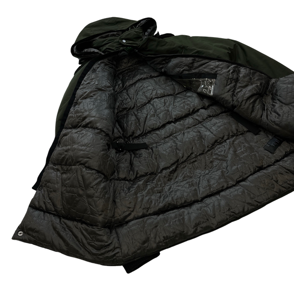 Ma Strum Khaki Quilted Down Parka Jacket - Large