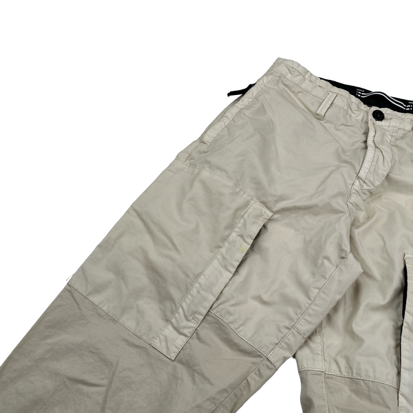 Stone Island 2020 Mussola Panel Beige Cargo Trousers - 30"