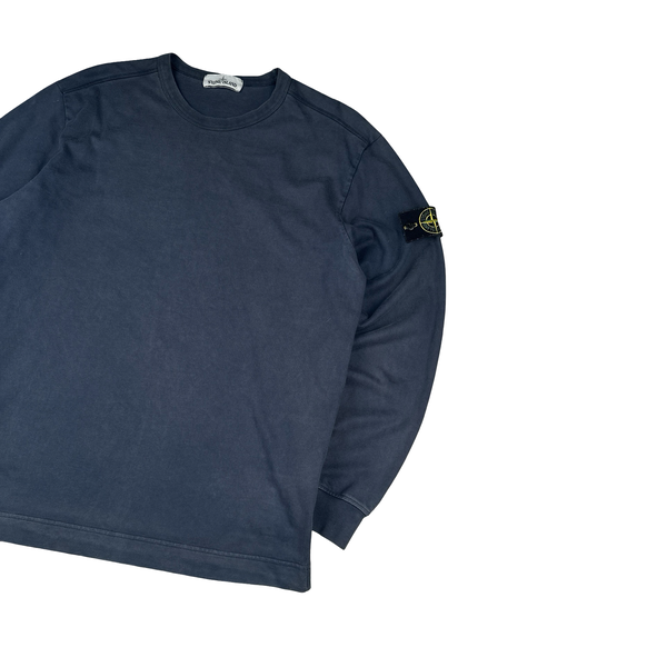 Stone Island 2020 Navy Cotton Crewneck Sweatshirt - Large