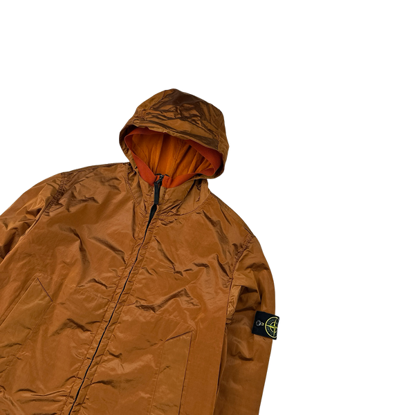 Stone Island 2008 Burnt Orange Nylon Metal Shimmer - Large