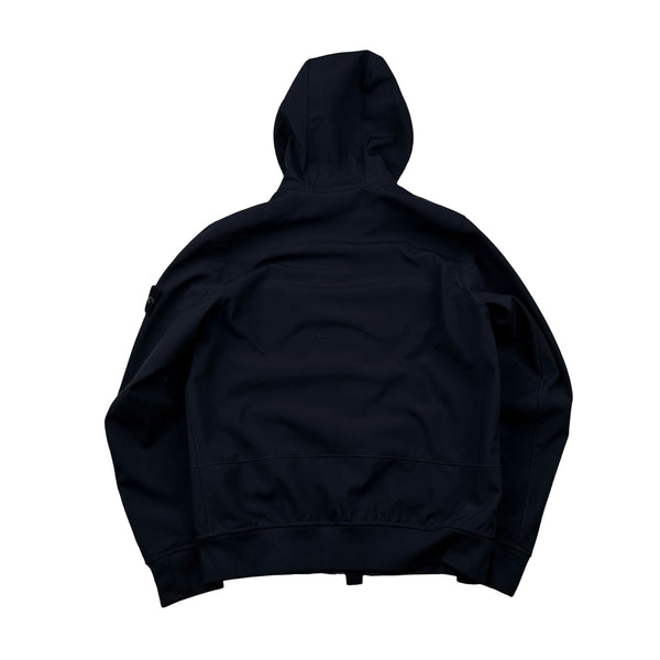 Stone Island 2018 Navy Blue Soft Shell R Jacket - Medium