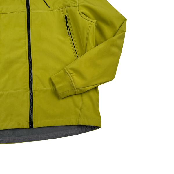 CP Company Olive Soft Shell Goggle Hooded Zipped Jacket - XXL