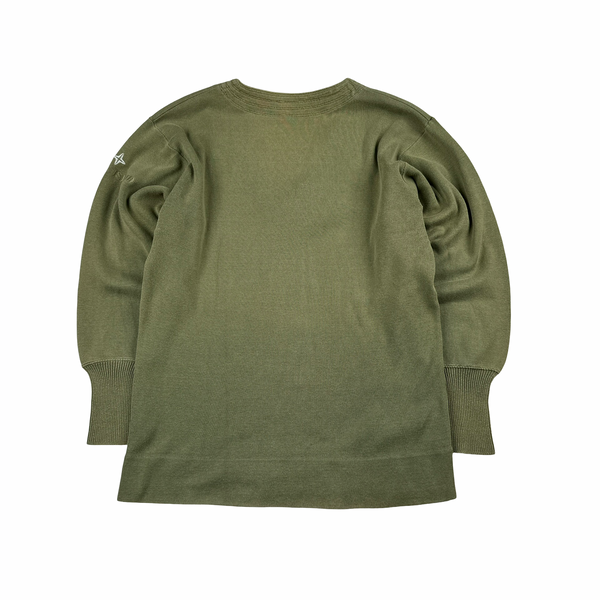 Stone Island Vintage 1999 Green V Neck Pullover Jumper - Medium