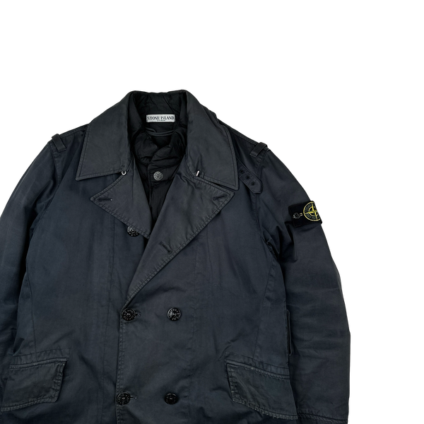 Stone Island 2010 Navy Raso Gommato Down Lined Jacket - Large