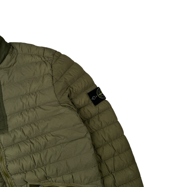 Stone Island 2019 Green Down Filled Loom Woven Puffer Jacket - Medium