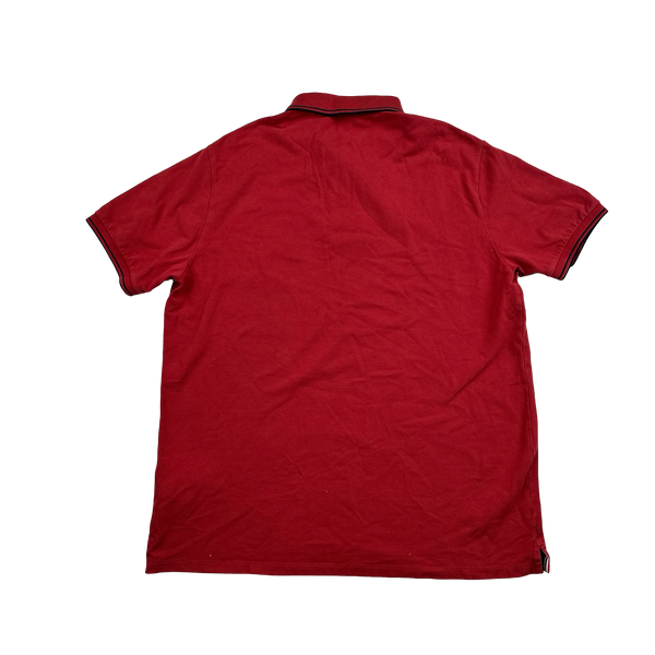 Stone Island 2015 Red Cotton Slim Fit Polo Top - 3XL