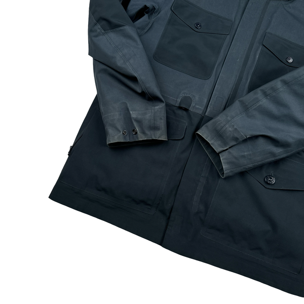 Stone Island 2017 Navy Waterproof Down Lined Ghost Tank Shield Jacket - Large