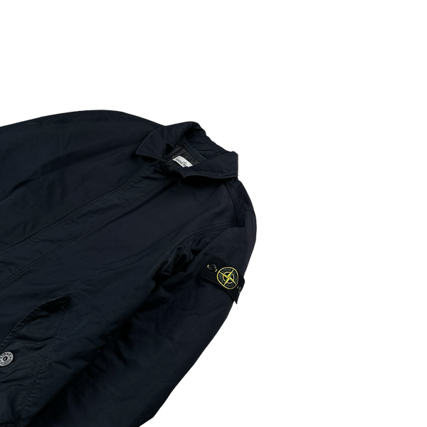 Stone Island 2017 Navy David TC Primaloft Lined Long Jacket - Large