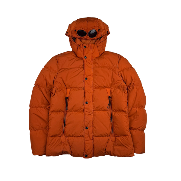 CP Company Orange Down Filled Nycra Puffer Jacket - Large
