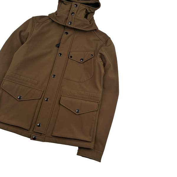CP Company Brown Goggle Soft Shell Field Jacket - Small