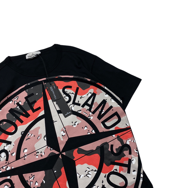 Stone Island Compass Camo Cotton T Shirt - Large