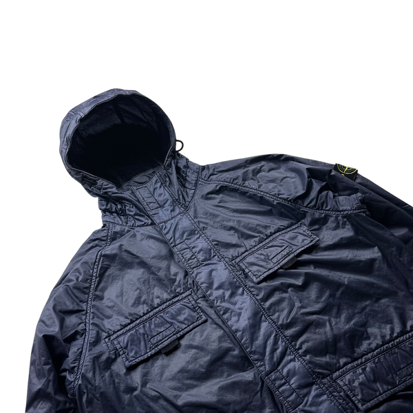 Stone Island Navy Lamy Flock Multipocket Jacket Large