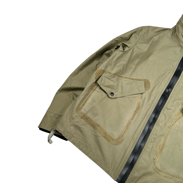 Stone Island 2002 Tan Cotton Zipped Jacket - Large