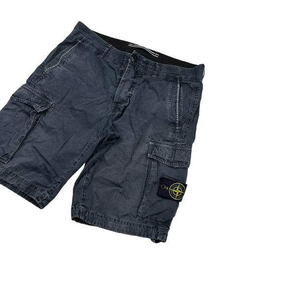 Stone Island 2016 Navy Cotton Cargo Shorts - 31"