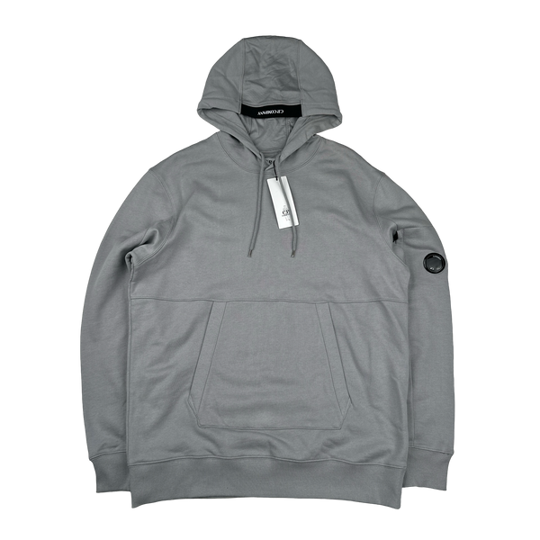 CP Company Stone Grey Cotton Lens Viewer Pullover Hoodie - XXL