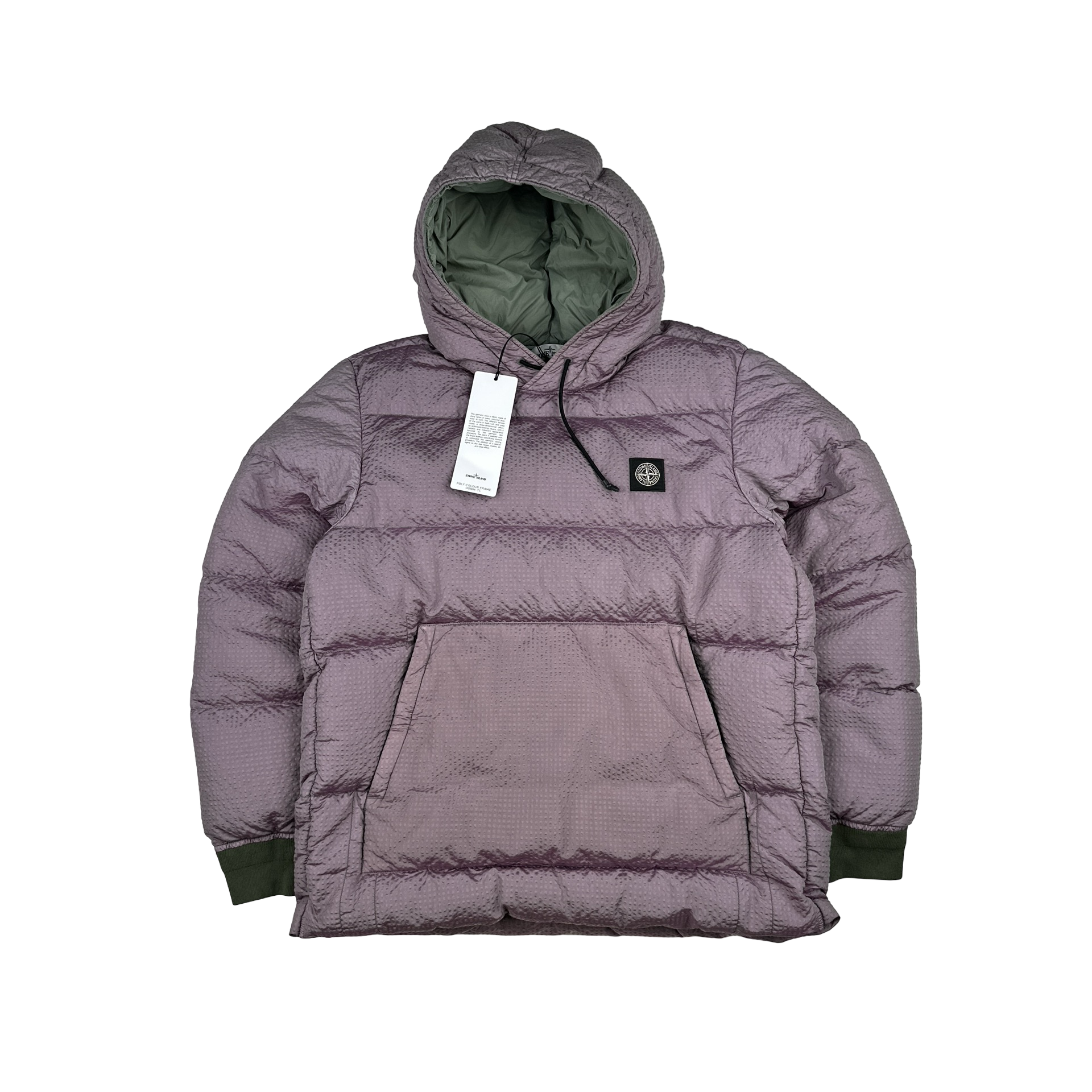 Stone Island Purple Green Lined Poly Colour Frame Down TC Jacket Small