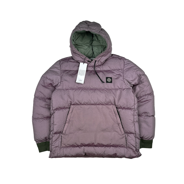 Stone Island Purple Green Lined Poly Colour Frame Down TC Jacket