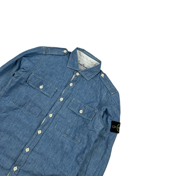 Stone Island 2014 Denim Cotton Overshirt - Small