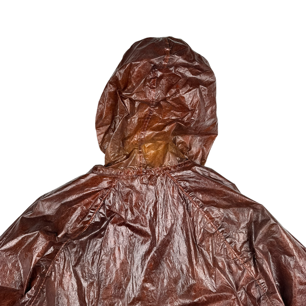 Stone Island 2001 Dark Red Micro Felt Transparent Laminated Web Jacket - Large