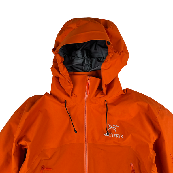 Arcteryx Beta AR Orange Gore-tex Pro Lightweight Packable Shell Jacket - Large