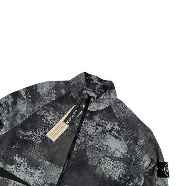 Stone Island 2024 Charcoal Dissolving Grid Camo Windbreaker - Large