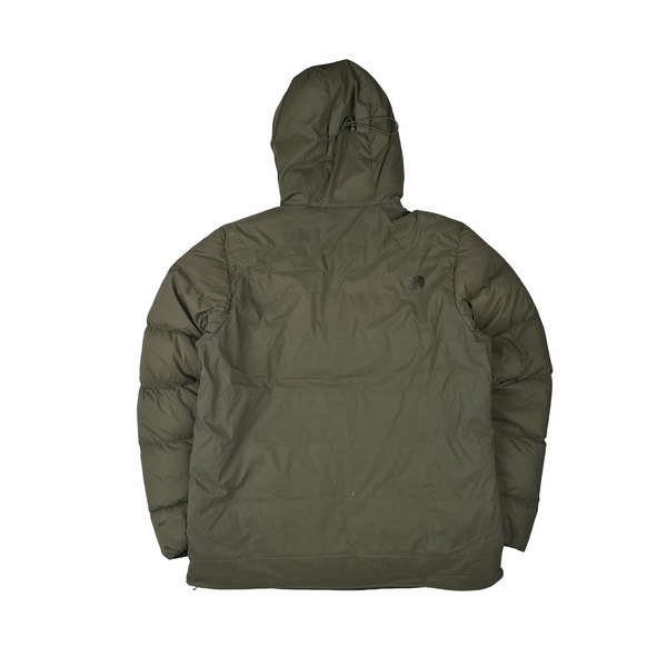 North Face Khaki 800 Pro Down Hooded Puffer Jacket - Large