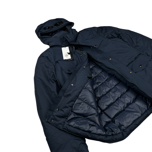 CP Company Navy Micro M Down Filled Goggle Jacket - Small