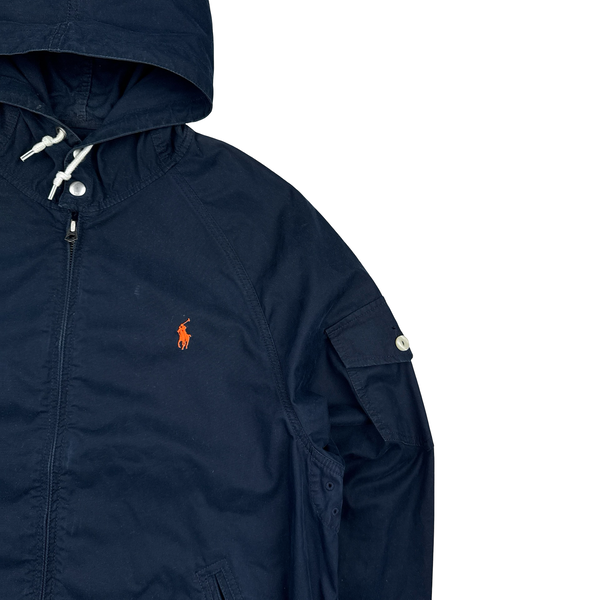 Ralph Lauren Polo Navy Cotton Zip Up Jacket - Large