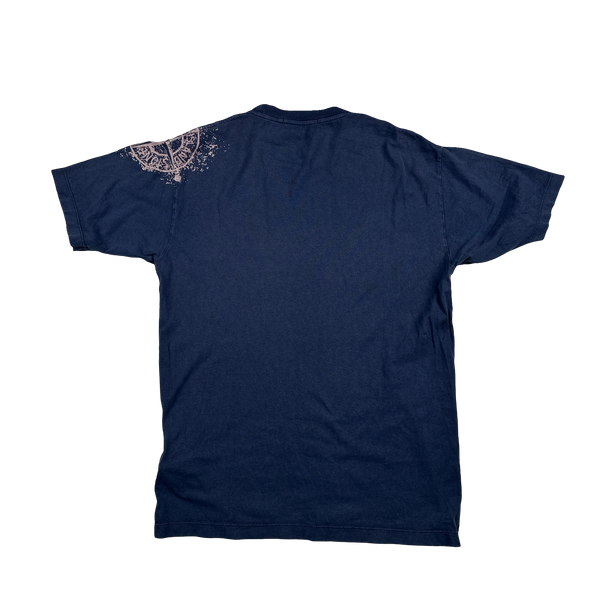 Stone Island 2017 Navy Arm Compass Graphic Logo T Shirt - Medium
