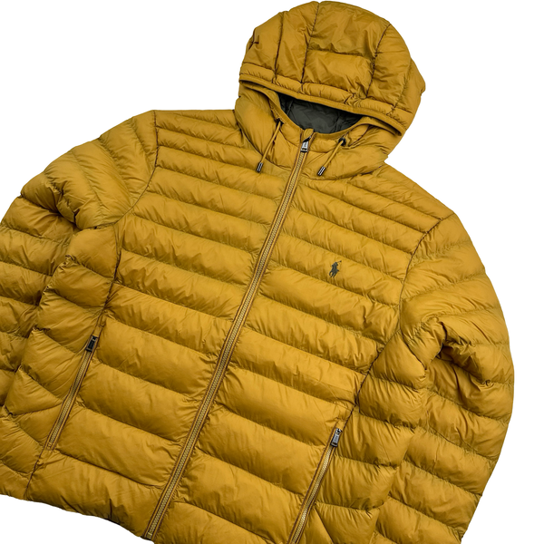 Ralph Lauren Yellow Padded Puffer Jacket - Medium - Large