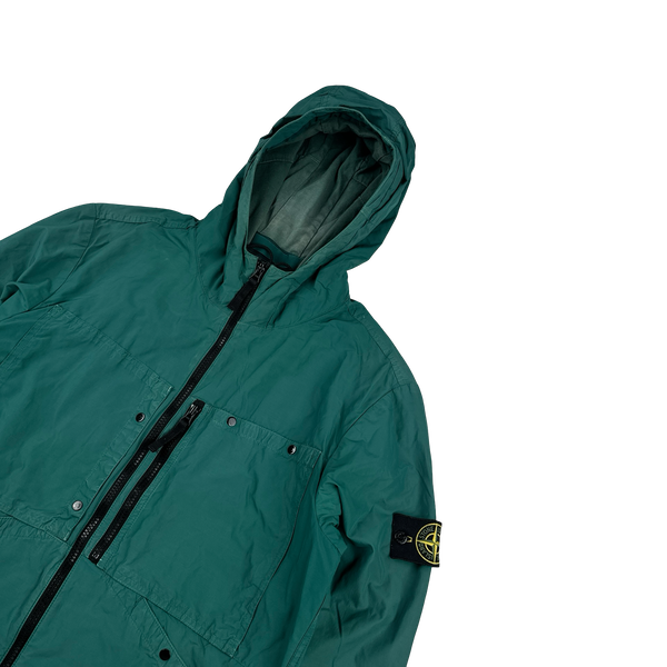 Stone Island 2011 Sea Green 2011 Resin Coated Nylon Jacket - Large