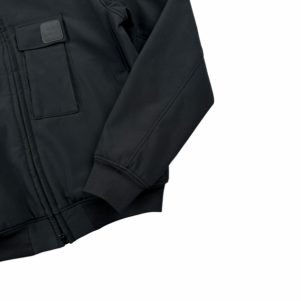 CP Company Black Soft Shell Metropolis Hooded Jacket - XS