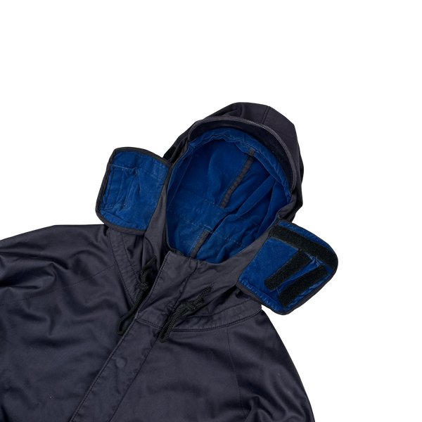 Stone Island 2004 Navy Raso Floccato Riot Mask Sniper Jacket - Large