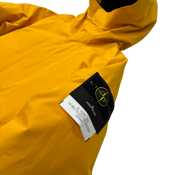 Stone Island Yellow 3L Goretex Puffer In Recycled Polyester Down - Medium