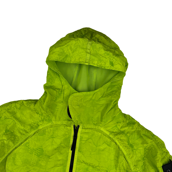 Stone Island Shadow Project 2022 Green Waffle Print Econyl Nylon Metal Jacket - Medium