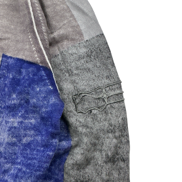 Stone Island 2009 Denims Colour Block Lana Wool Roll Neck Jumper - Small