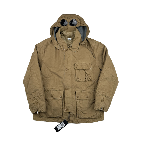 CP Company 50 Fili Down Filled Brown Goggle Jacket - 3XL
