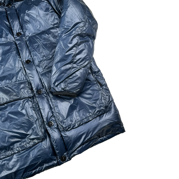 Stone Island 2018 Blue Pertex Quantum Y Down Long Puffer - Medium