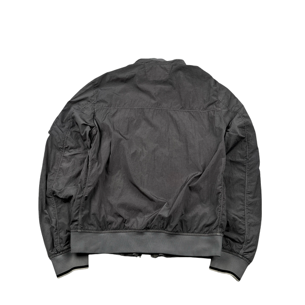 CP Company Grey Chrome Lens Viewer Nylon Bomber Jacket - Large
