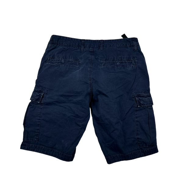 Stone Island SL Navy Cotton Cargo Shorts - 32"