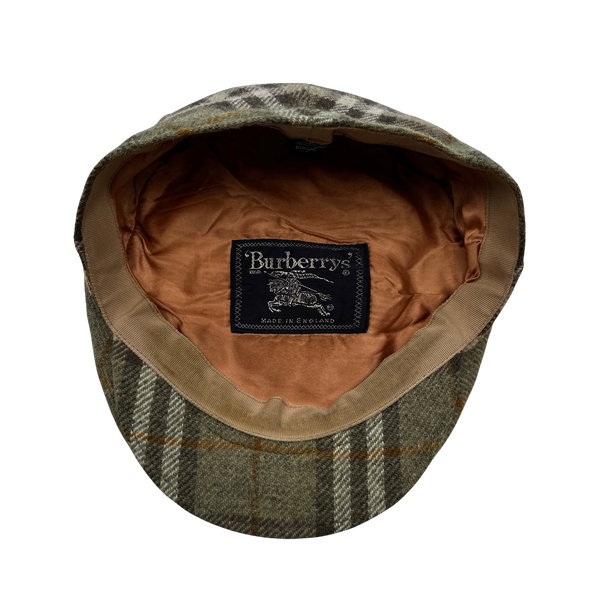 Burberry Wool Nova Check Flat Cap