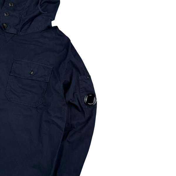 CP Company Navy Cotton Lens View Smock Overshirt - Medium