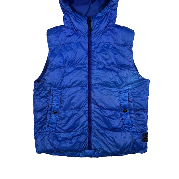 Stone Island 2020 Garment Dyed Crinkle Reps Down Filled Gilet - XXL