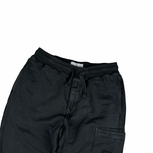 Stone Island Black Cotton Jogging Bottoms - Small