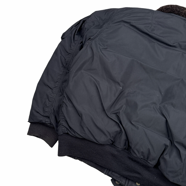Ralph Lauren Heavyweight Shearling Collared Down Bomber Jacket - Large
