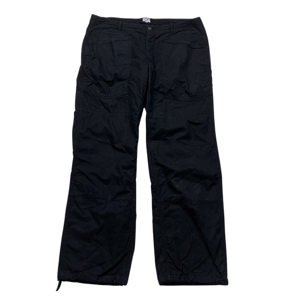 CP Company Loose Fit Black Cargos - 38"