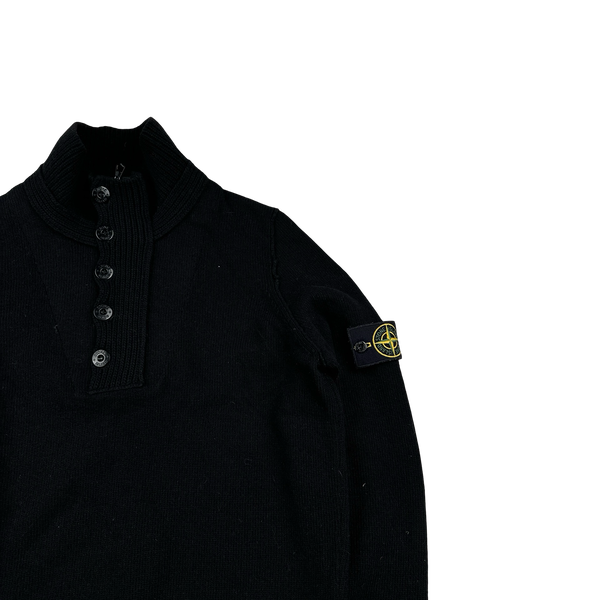 Stone Island 2009 Black Wool Pullover Knit - Medium