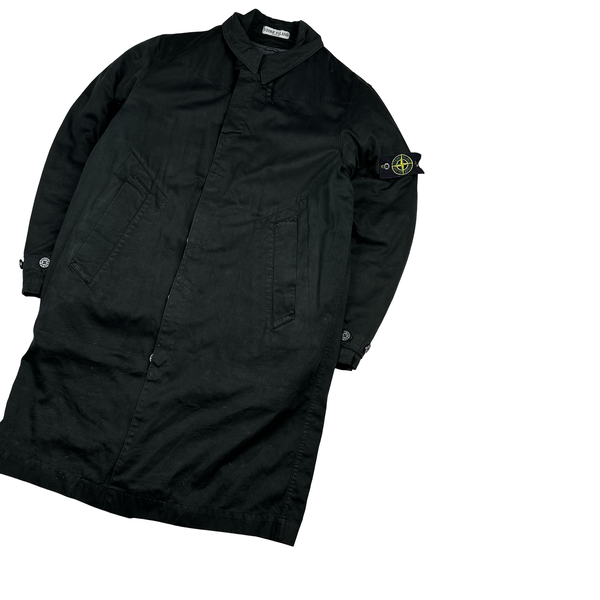 Stone Island Vintage Black Raso Gommato Dutch Rope Jacket - Medium